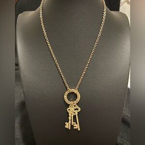 "Unlock Your Dream" Gold Key Pendant Necklace